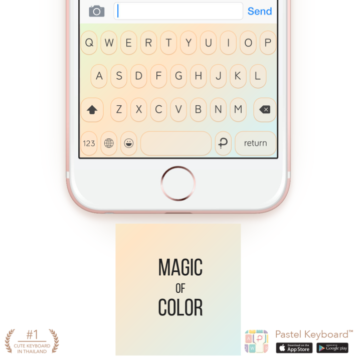 Magic of color Keyboard Theme⎮(EVoucher) for Pastel Keyboard App Lazada.co.th