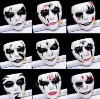 หน้ากากขาวดำ หน้ากากขาว หน้ากากไพ่ หน้ากากตัวตลก หน้ากากนักมายากล หน้ากากโจ๊กเกอร์ หน้ากากผี หน้ากากฮาโลวีน หน้ากาก Halloween Fancy Prop Joker Mask