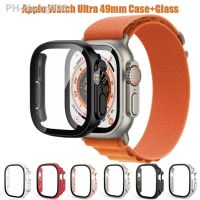 Glass Cover For Apple Watch case Ultra 49mm straight edge Screen Protector Bumper Tempered Accessories iwatch Ultra 49 mm series