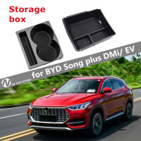 ที่เท้าแขนกล่องเก็บของที่วางแก้วสำหรับเพลง BYD Plus Dmi EV 2023 2022อุปกรณ์ตกแต่งภายในรถยนต์