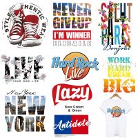 【YF】▫  Fashion LAZY Iron on Patches Transfer Stickers Boy T-shirt Badges Clothing New Custom