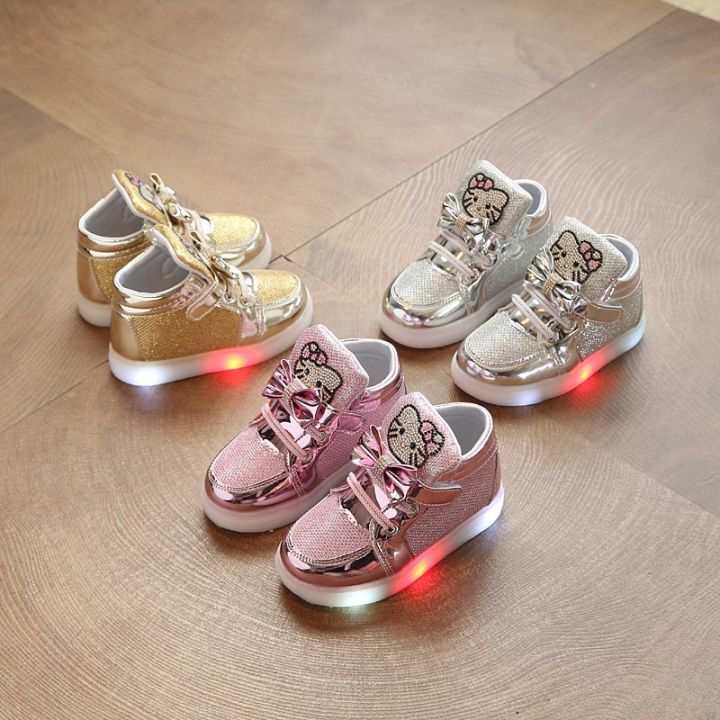 Hot LED Boots for kids baby light up shoes for kids girls