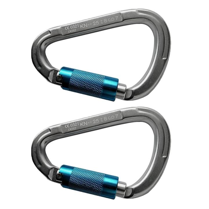 lazaralife-2pcs-อลูมิเนียม-carabiners-สกรูหัวเข็มขัดล็อค-rock-ปีนเขาและแผนที่-25kn-กลางแจ้งอุปกรณ์กีฬา