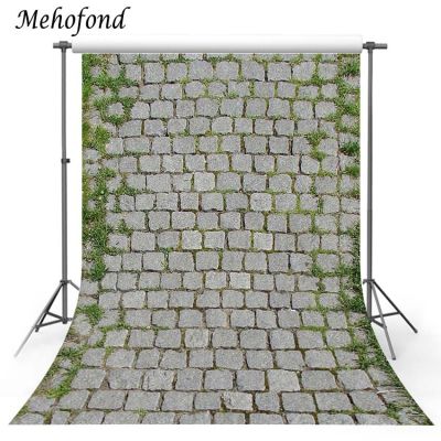 Mehofond Stone Floor Photography Background Spring Slate Brick Grass Newborn Baby Children Portrait Decor Backdrop Photo Studio Bumper Stickers Decals