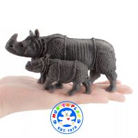 Munich Play - โมเดลสัตว์ Rhinos แรด อินเดีย แม่ลูก ชุด 2 ตัว (จากหาดใหญ่)