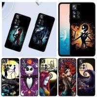 Nightmare Christmas Jack Art Phone Case For Xiaomi Redmi Note 12 11E 11S 11 11T 10 10S 9 9T 9S 8T 8 Pro Plus 5G Black Funda