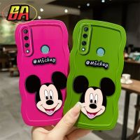 เคส Huawei Y9นายก2019 Y9 2019 Nova 5T Nova 3i P50 Pro P40 P30 Pro 3D แฟชั่นสุดหรูเคสกรณีพร้อมขาตั้งโทรศัพท์มิกกี้น่ารักการ์ตูนเคสป้องกันแบบนิ่ม