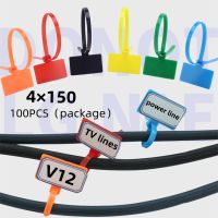 Nylon Binding Band 100 Pcs 4 x 150 Wide Wire Harness Plastic Binding Band Fixed Cable Marks Signs