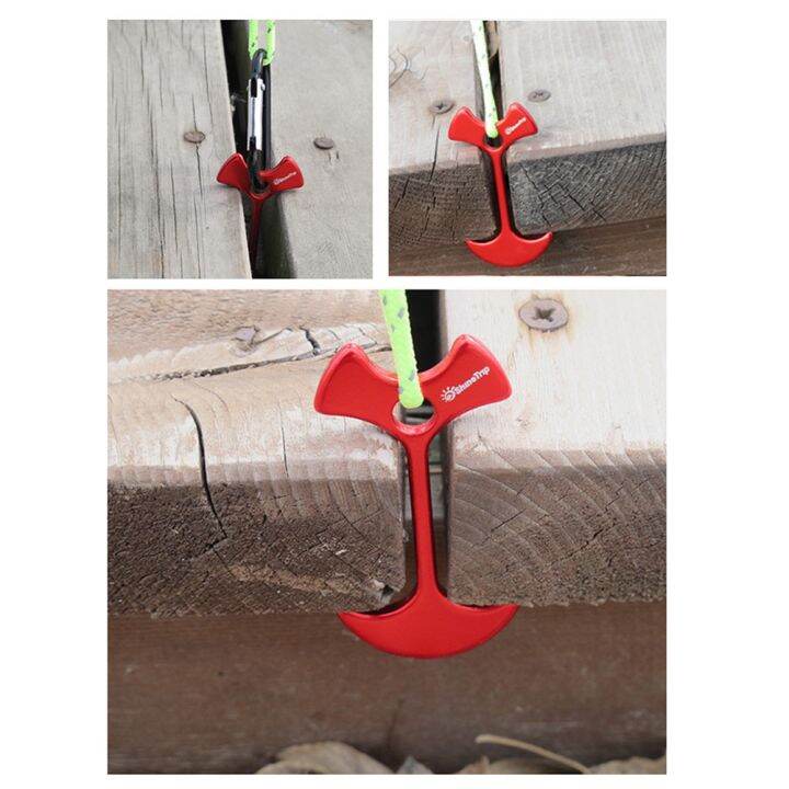 nail-fishbone-stakes-tent-securing-garden-anchor-rope-floor-peg-alloy-aluminum-deck-dutylandscape-cord-guyline-hook-metal-pin