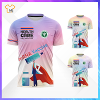 เสื้อกีฬา เสื้อวิ่ง พิมพ์ลาย “HEALTH CARE” พิมพ์ลายลงเนื้อผ้า ซักไม่ลอกสีไม่ตก ใส่สบาย