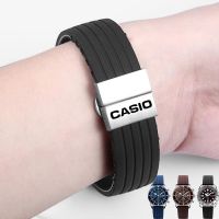 สายนาฬิกา Casio Adapted EFR-303 526 MTP-1375D Swordfish Safety Buckle Rubber Bracelet 20mm