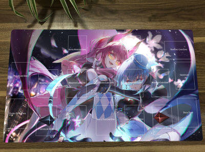 Yu-Gi-Oh! Live Twin Kisikil &amp; Live Twin Lilla TCG Mat Trading Card Game CCG Playmat Anti-slip Mouse Pad Mousepad Free Bag