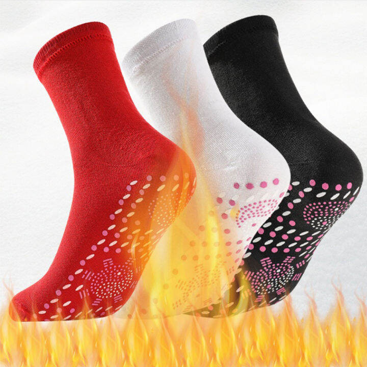 Self heating socks, therapy, anti fatigue socks, fire