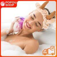 POPOUSHOP 2 ชิ้นสัตว์หูสปาเมคอัพผ้าคาดศีรษะหน้าเว็บที่น่ารักล้างแถบคาดศีรษะ