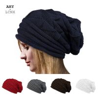 【YD】 New Warm Knitted Beanie Hat Womens Ski Men Skullies Slouchy Crochet Hats Female Baggy Cap