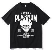 Anime JoJos Bizarre Adventure Star Platinum Print T-shirts Man Manga T Shirt Tops Men Fashion Vintage Oversized Tshirt XS-4XL-5XL-6XL