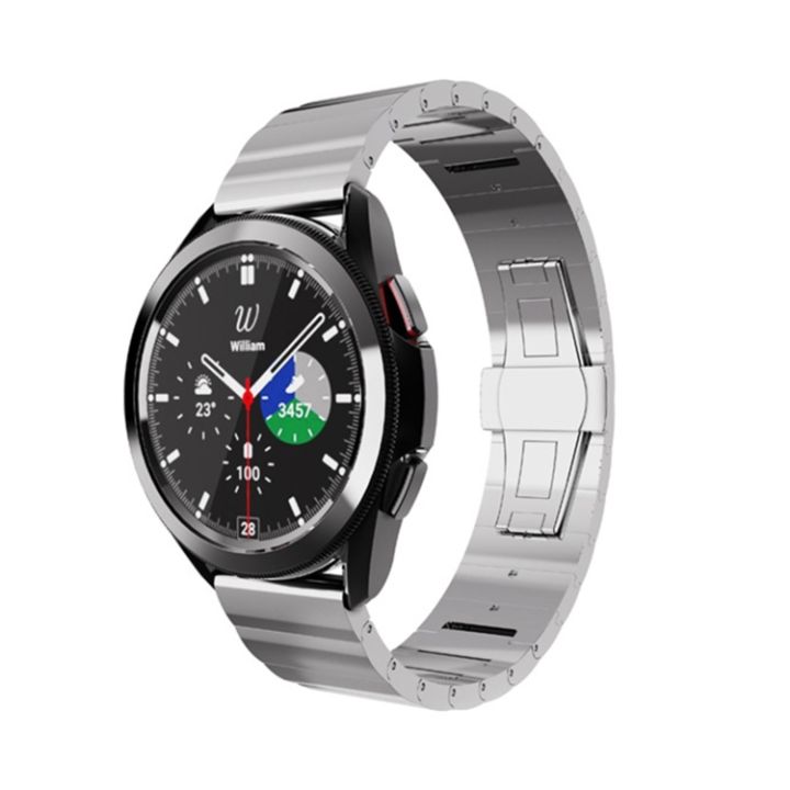 สำหรับ-samsung-galaxy-watch4สายนาฬิกาข้อมือเหล็กขนาด42มม-46มม-แบบคลาสสิก