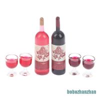 [bobozhanzhan]3pcsset 112 Dollhouse Miniature Simulation Wine Bottle Wine Glass Model Toys