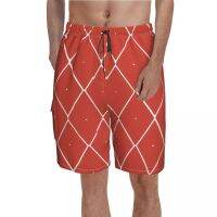 Guido Mista Red Pattern Board Shorts Jojos Bizzare Adventures Beach Short Pants Elastic Waist Funny Print กางเกงว่ายน้ำ Plus Size...