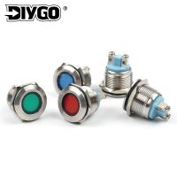 19mm Screw Type Metal Indicator Light Waterproof LED Signal Lamp 3V 6V 12V 24V 110V 220V Red Yellow Blue Green White DIY GO