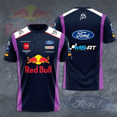 M-Sport Ford World Rally Team Red Bull Castro Summer Short Sleeve Sports Casual Mens T-shirt