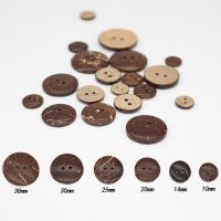 50 Pcs/Set Natural Coconut Buttons 2 Holes DIY Wooden Sewing Buttons Scrapbooking Wooden Flatback Button Garment Decoration Haberdashery