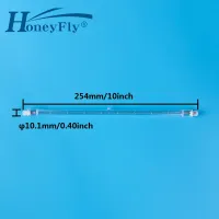 HoneyFly 1pc 254mm Linear Halogen Lamp Bulbs J254 220V/110V 1000W 1500W R7S Double Ended Filament Flood Lights Quartz Tube