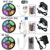 RGB LED Strips 5 M 10M Lights For Room 20M 15M 12V Diode Tape Flexible Ribbon Lamp Power Adapter