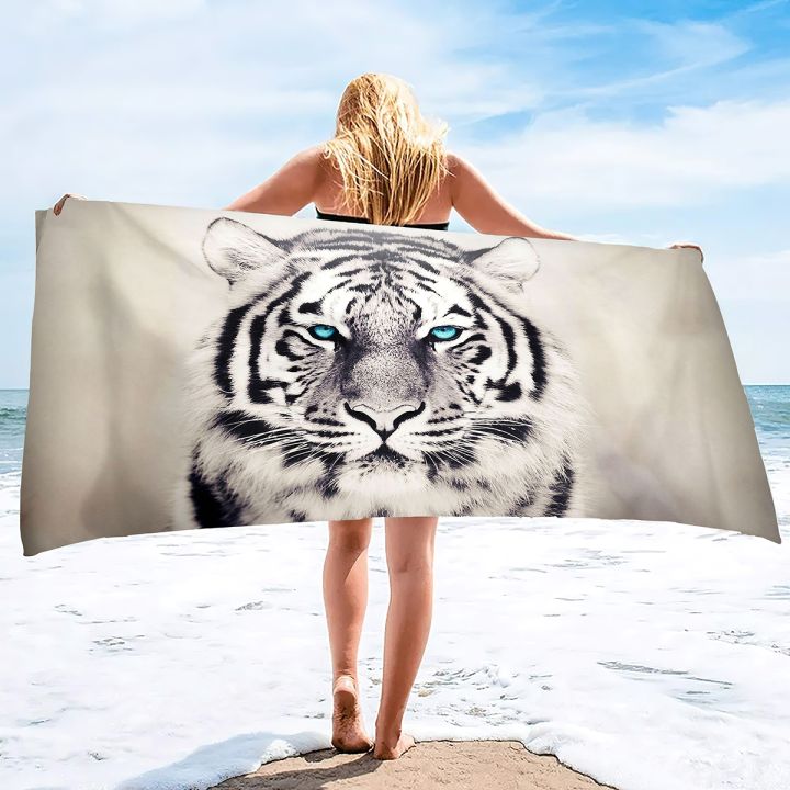 hot-dt-oversized-beach-pool-microfiber-dry-swim-blanket-large-tiger-print
