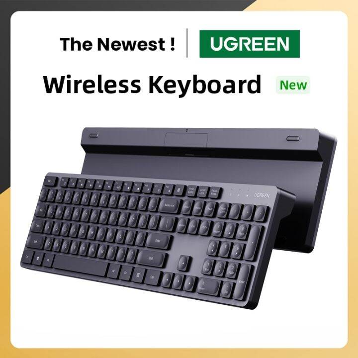 UGREEN Mouse Keyboard, nirkabel 2.4G bahasa Inggris dan kunci untuk