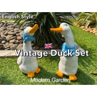 ตุ๊กตาเป็ด แต่งบ้าน แต่งสวน ??Set Vintage Duckkk English Style Rasin???