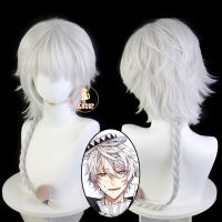 ♚♞ Nikolai Gogol Wig Overcoat Anime Bungo Stray Dogs 4 Short Hair Ponytail Headwear The Decay of Boy