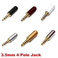 1pcs 3.5 mm Plug Audio Jack 4 Pole Gold Plated Earphone Adapter Socket for DIY Stereo Headset Earphone Headphone for Repair