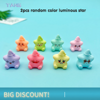 ?【Lowest price】TANG 2pcs Miniature Luminous Star เครื่องประดับการ์ตูนเรซินดาวเครื่องประดับตกแต่งรถ