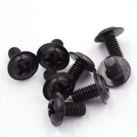 50Pcs M2 M2.5 M3 M4 M5 Cross Phillips Pan Head With Washer Screw For PC Case Motherboard Mount DIY Computer Screws Black Screw Nut Drivers