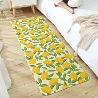 〖Cozyroom shop〗 1Pcs Retro Lemon Fruit Digital Printing Floor Mat Kitchen Living Room Bathroom Non-slip Door Mats Home Decor Carpet Rug