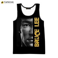 hot【DT】 Chinese Kung Fu Star Bruce Printed Streetwear Tees Men Oversized Sleeveless Shirts