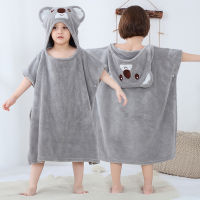 Cartoon Animal Koala Hooded Baby Boys Girlrs Bathrobe Polar Fleece Kids Bathrobe Girl Shower Towel Bath Robe Childrens Blankets