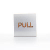 ป้าย Pull (อลูมิเนียมประกบไม้แบบหนา)