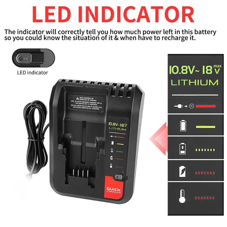 20V Lithium Battery Charger LCS1620 for Black Decker LLP120 LDX20C