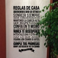 Spanish house rules wall stickers home decor Vinyl Decal Spanish Version Family Quotes Home Decoration free shipping