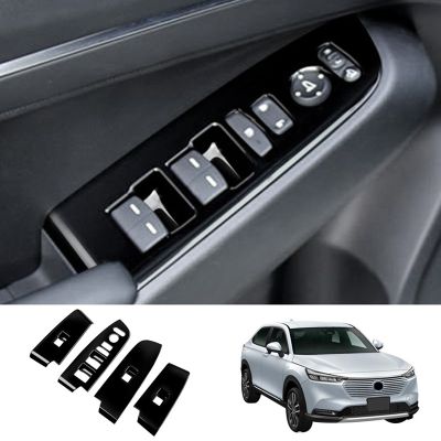 Car Window Glass Lift Button Switch Cover Trim Door Armrest Panel for Honda HRV HR-V Vezel 2021 2022 LHD