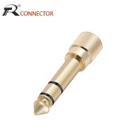 1pc Jack 6.35mm 3Poles Stereo Male Plug with Inside Screw to 3.5mm Jack Stereo Female Socket Audio Converter