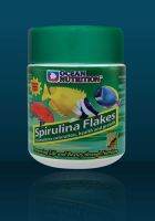 อาหารปลาทะเล ยี่ห้อโอเชี่ยน นูทริชั่น Spirulina Flakes 34g  แผ่นขนาด 34กรัม