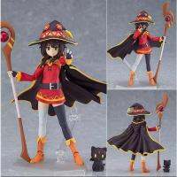 ของเล่นตุ๊กตาของเล่นโมเดล12.5ซม. พรสำหรับโลกที่ดีกว่าตัวการ์ตูน Megumin สีแดงเครื่องประดับตั้งโต๊ะพีวีซีโมเดลอนิเมะตุ๊กตาขยับแขนขาได้