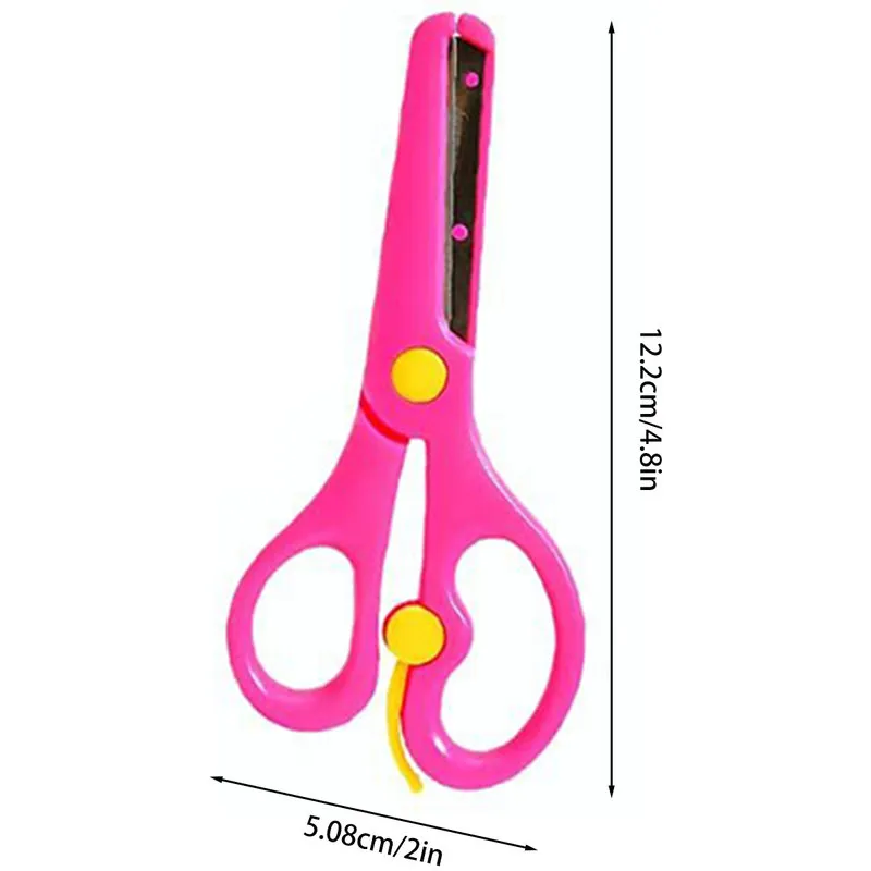 3.5cm Household Embroidery Scissors Scalp Cut Pink Safety Plastic