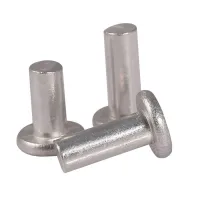 GB109 Flat Round Head Aluminum Rivets Flat Cap Solid Rivets Hand Beat Percussion Rivets M4 M5 M6 M8