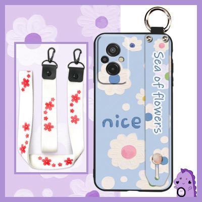 Soft Case Kickstand Phone Case For Redmi 11 Prime 4G Waterproof Wrist Strap Back Cover cute Silicone Shockproof cartoon