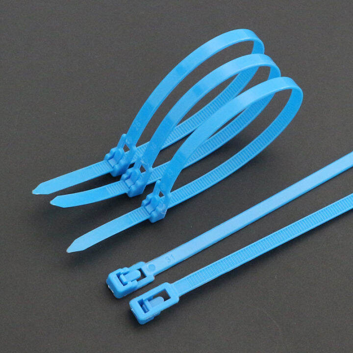 5x150-200-300-8x350-400-500-600-มม-ไนลอน-releasable-สายผูก-100pcs-สีพลาสติก-self-locking-reusable-loop-wrap-zip-bundle-yrrey