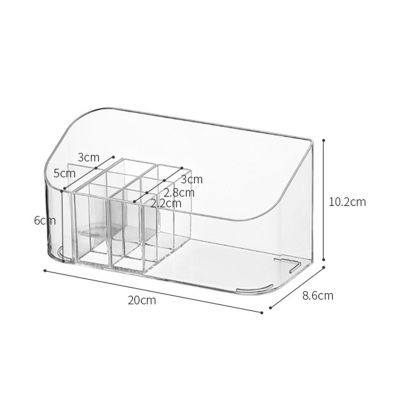 Makeup Organizer Clear Compartment Holder Cosmetic Storage Box for Lipstick Jewelry Hair Accessories Bathroom Desktop